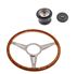 Moto-Lita Steering Wheel & Boss - 14 inch Wood - Drilled Spokes - Dished - RM8256D